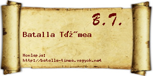 Batalla Tímea névjegykártya